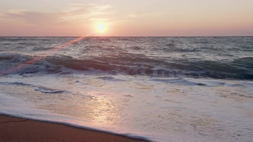 Beautiful seascape at sunset or sunrise time