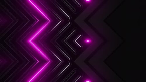 Dynamic Neon Pink Chevron Pattern Background Loop