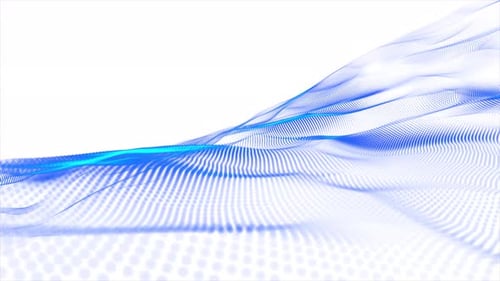 Particles Wave Background Blue Loop V5