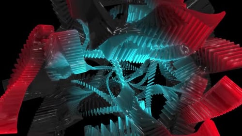 Abstract Geometric Glowing Shapes Motion Background Loop