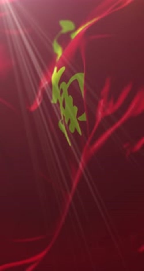 Dynamic Chinese New Year Calligraphy on Waving Red Fabric