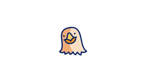 Cute Animated Bird Character Wiggle Icon