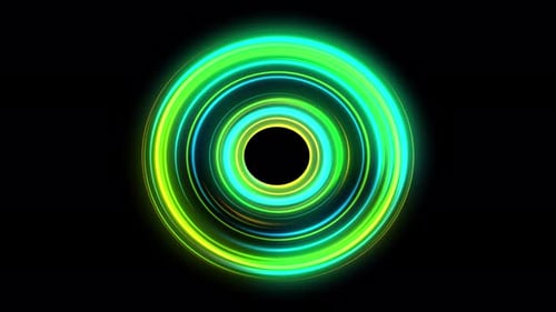 Abstract Green circle shining wave background