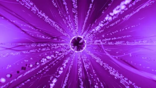 Microscopic Sci-Fi animation. Molecular structure background. Seamless loop