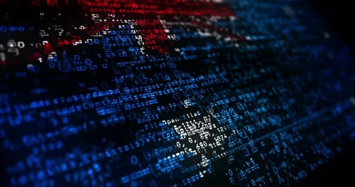 Drapeau de l'Australie agité avec code de sécurité