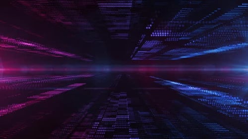 Technologie colorée au néon, éclairage de données, arrière-plan du réseau