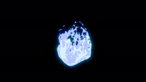 Stylized Cartoon Anime Cold Blue Fire Effect