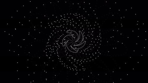 3D Stroke. Animated Background Of Particles. Loop Animation