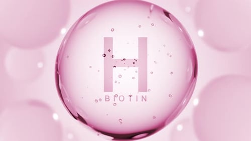 H Biotin Medical Science Animated Ingredient Bubble