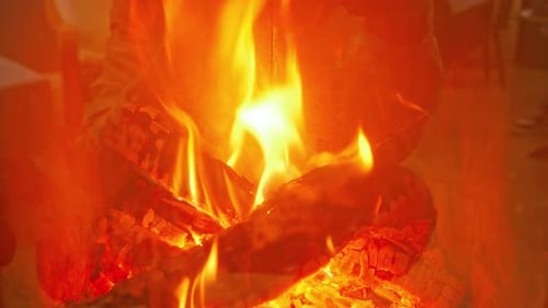 Holzofen aus nächster Nähe