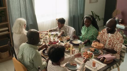 Family Meal Gathering at Home