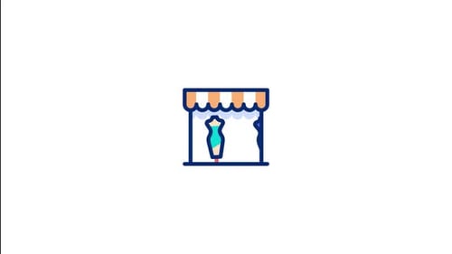 Animiertes Schaufenstersymbol
