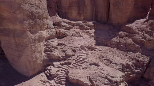 Solomons pillars in Timna park, Aerial footage