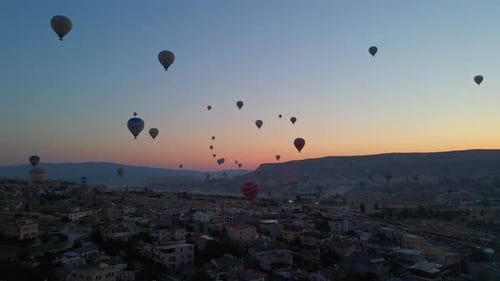 In This Aerial Video the Skies Above Cappadocia Turkey Come Alive with a Kaleidoscope of Hot Air