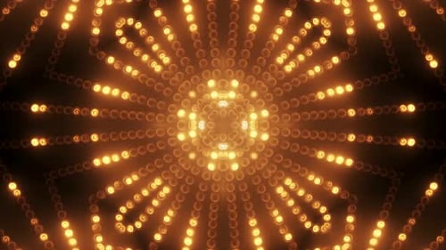 Fondo de VJ animado Led Gold Circle