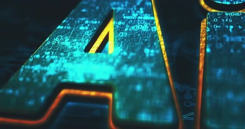 Futuristic AI Logo Reveal Digital Technology Opener