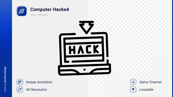 Animation Computer Hacked Icon, Elements Motion Graphics ft. hack ...