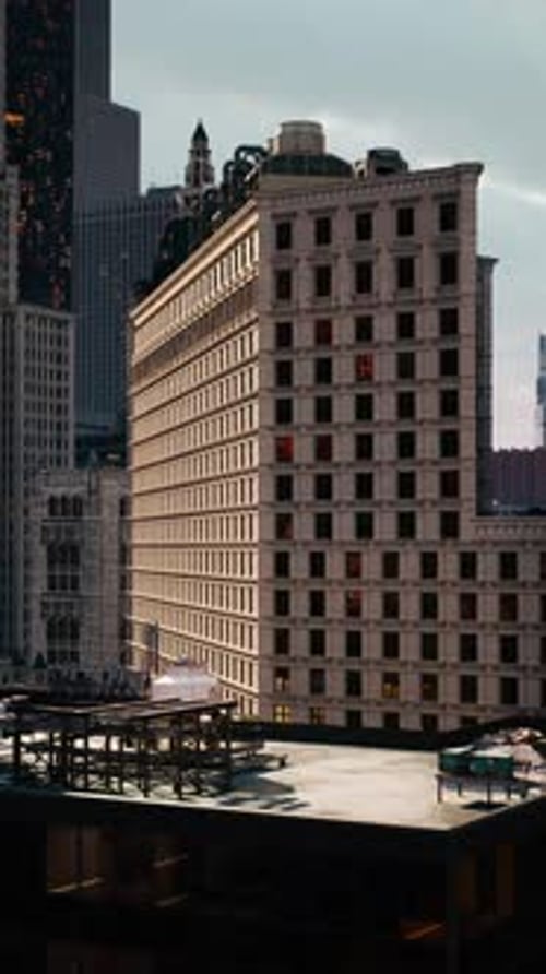 A Panoramic Cityscape Taken From a Rooftop Vantage Point