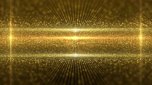 Golden Particles Light Rays Abstract Stage Background