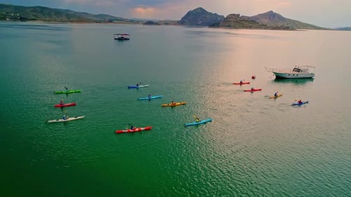 Top View,Sea Kayaking
