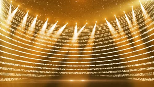 Beautiful Golden Particle Annual Meeting Awards Stage Background
