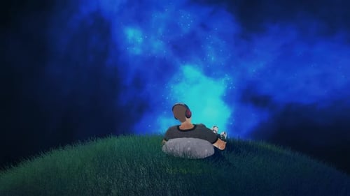 Midnight Sky Gazing : Lofi Animation