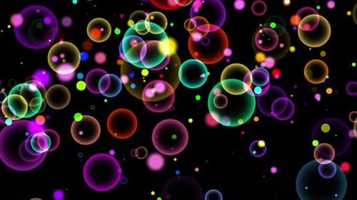 Colorful Rainbow Bubbles Floating Background Loop V2