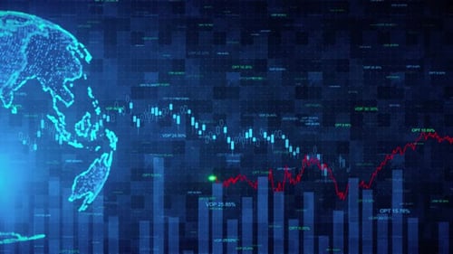 Börse, Handel, Anlage- und Finanzkonzept, Börsenwirtschaftsdiagramm