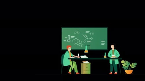 School Education And Science Concept Alpha Channel 4K