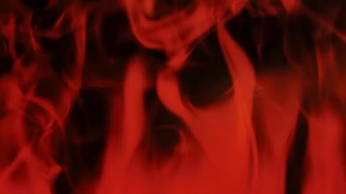 Abstract Flames Flickering in Dark Fire Background