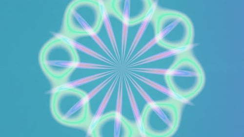 Vibrant Abstract Radial Pulsating Pattern Background Loop