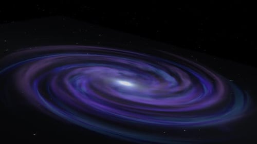Abstract Rotating Spiral Galaxy Loop in Deep Space