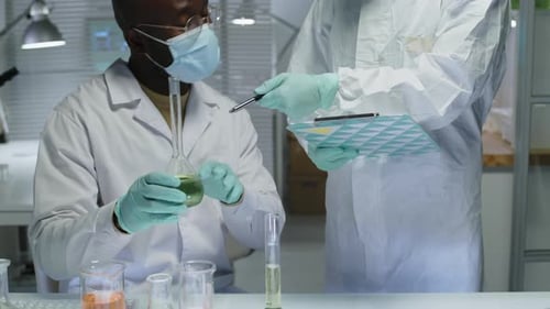 Scientists Conduct Research in Modern Laboratory