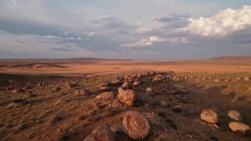 The Stunning Rocky Desert Landscape at Dusk Offers Truly Remarkable Views of Natures Beauty