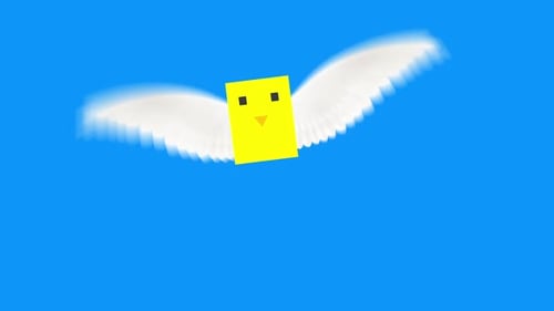 Abstract Geometric Bird Character Flying Animation