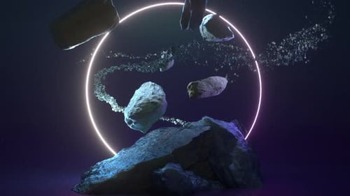 Surreal Purple Stones 0001