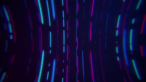 Abstract Neon Digital Data Stream Loop Background