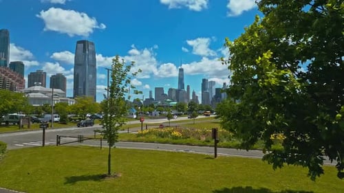 New York City NYC Aerial View New York City Skyline From Drone Panoramic Drone View on Manhattan in