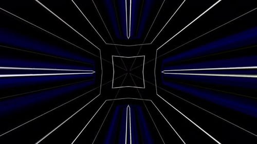 Abstract Geometric Glowing Line Tunnel Transition Background