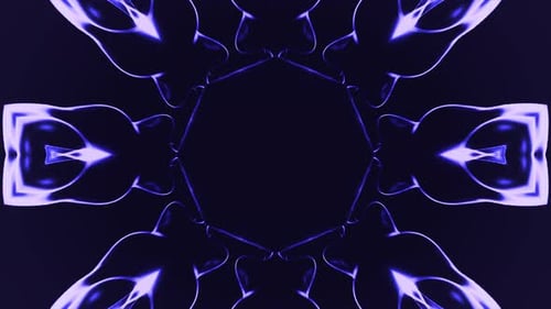 Purple neon symmetrical pattern glows