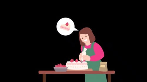A Woman Who Bakes Cakes Alpha Channel
