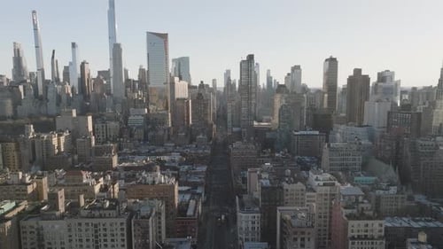 Aerial view of skyscrapers in New York City