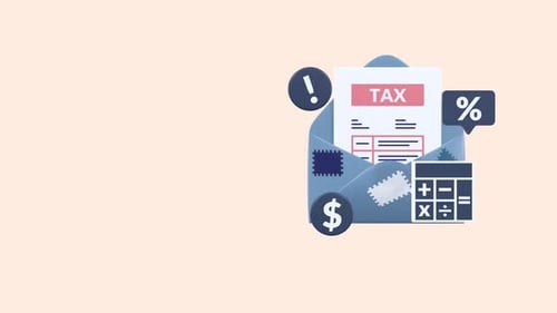 Animated 3D Tax Document and Financial Icons