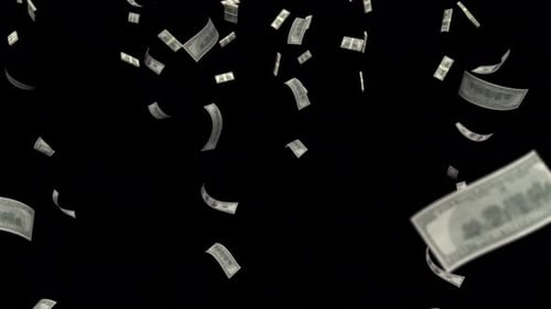Falling US Dollar Bills Animation