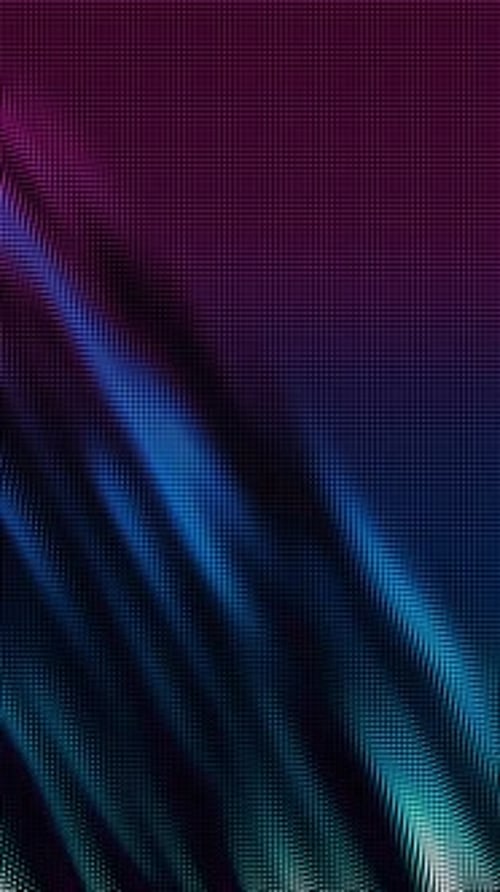 Ondas en bucle de puntos coloridos, datos digitales, salpicadura de puntos, matriz de puntos, interfaz de usuario futurista y suave