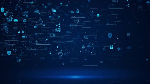 Digital SciFi Deep Cyber Stage Waves Technologie Cyber Lines Hintergrund Tech HUD Hologramm Grid