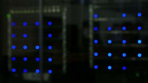 Abstract Lights Of Working Data Server 4k