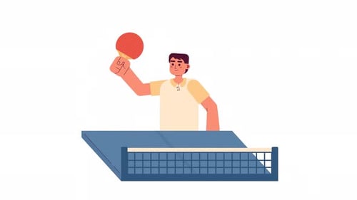 Animated Table Tennis Player