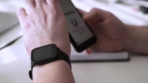 Man scrolling social media in smartphone