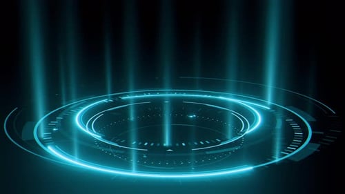 Futuristic HUD Technology Display Loop Background